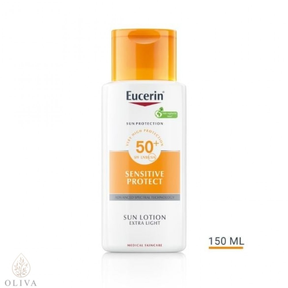 Eucerin Sun Izrazito Lagani Losion Za Zaštitu Osetljive Kože Od Sunca Spf 50+, 150 Ml