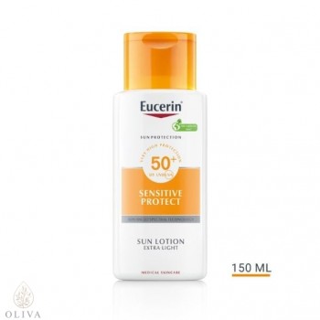 Eucerin Sun Izrazito lagani losion za zaštitu osetljive kože od sunca SPF 50+, 150 ml
