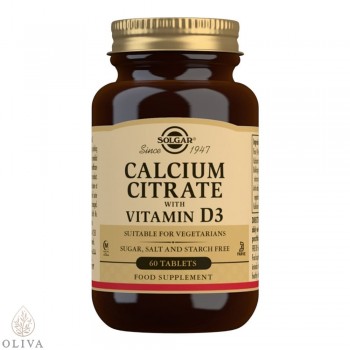 Calcium citrat+vitamin D 250mg tbl 60 SOLGAR Calcium citrat+vitamin D 250mg tbl 60 SOLGAR
