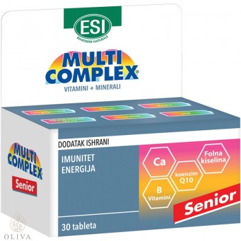 Multicomplex Senior vitamini + minerali + koenzim Q10 30tbl BGB ESI