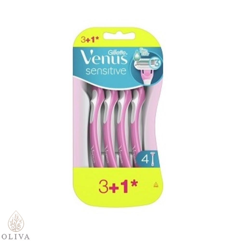 Gillette Venus Sensitive Ženski Brijač 3 Kom + 1 Gratis