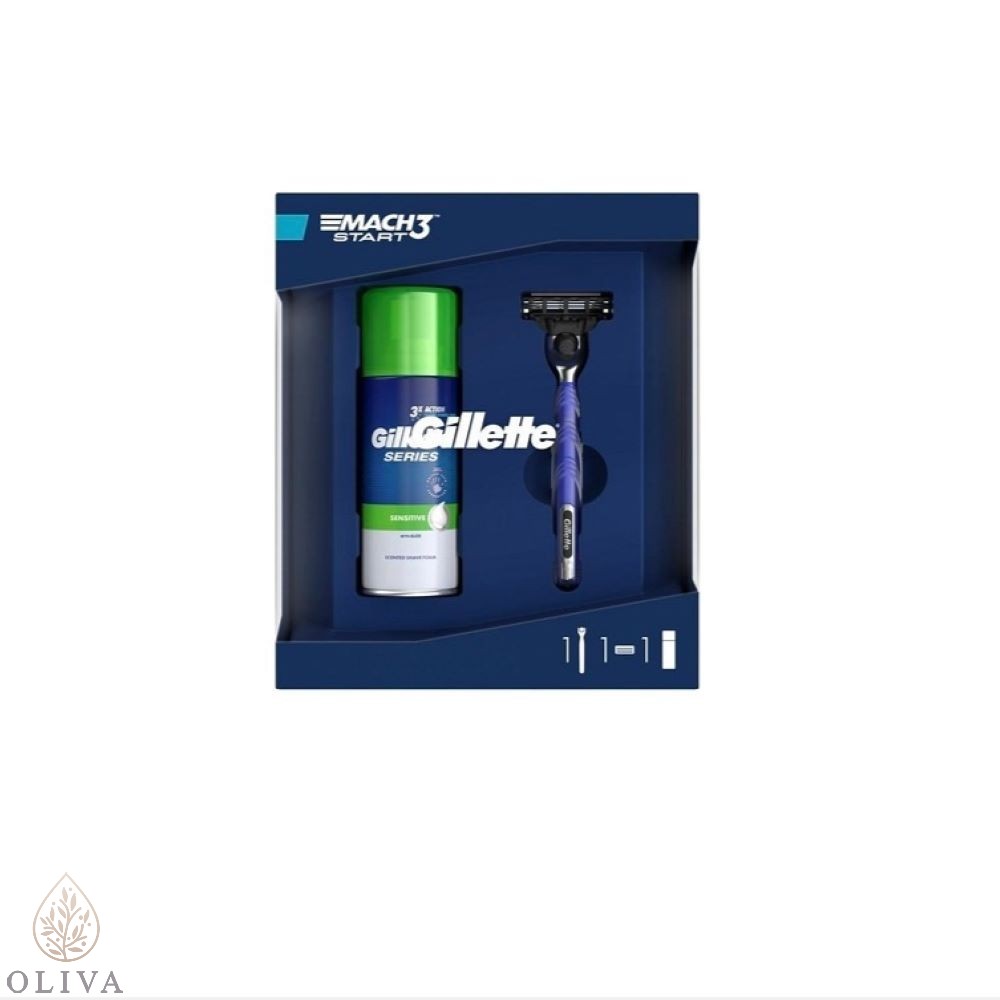 Gillette Promo Set Xmas M3Start Brijač + Series Sensitive Pena Za Brijanje 100Ml