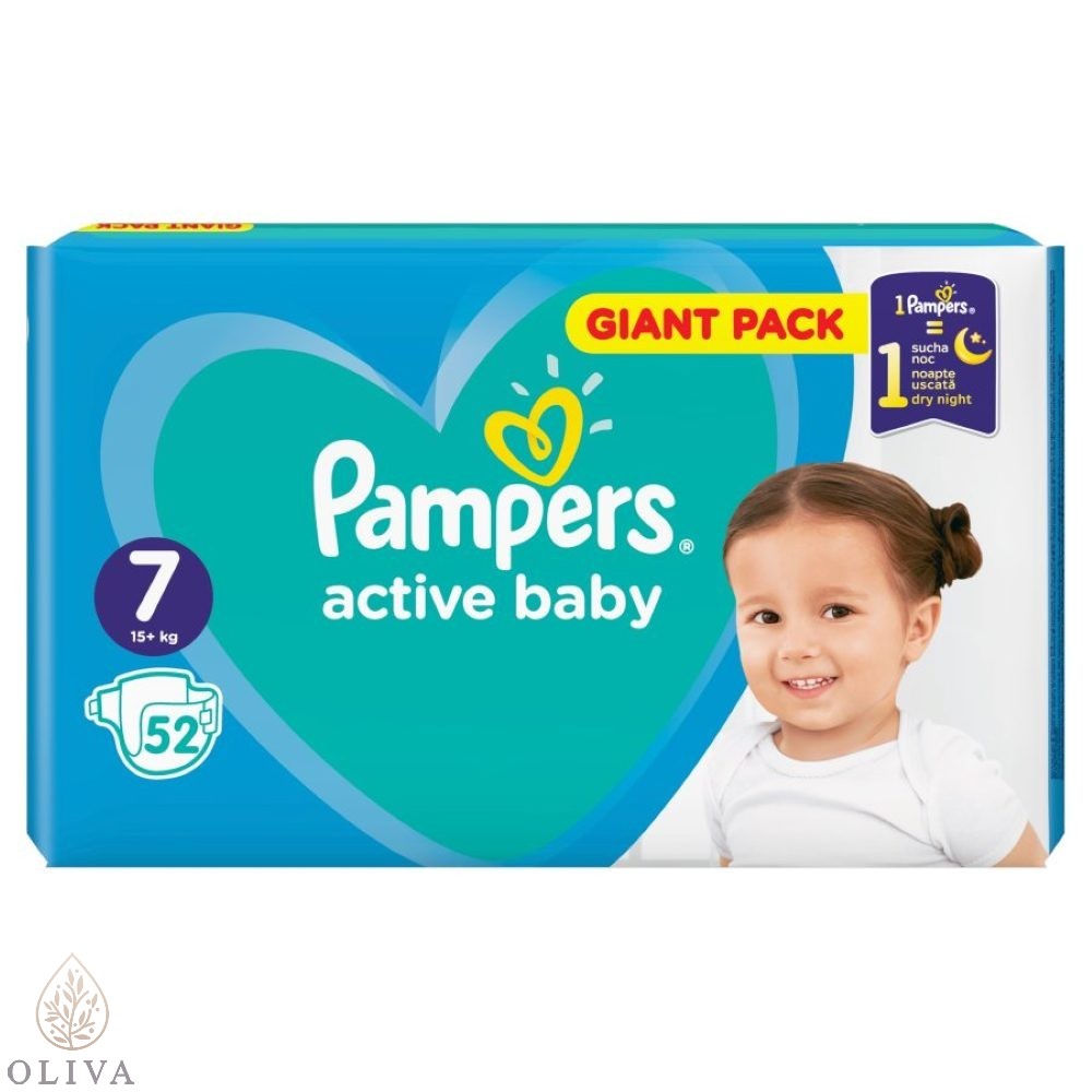 Pampers Active Baby Gp 7 Extra Large 52 Komada