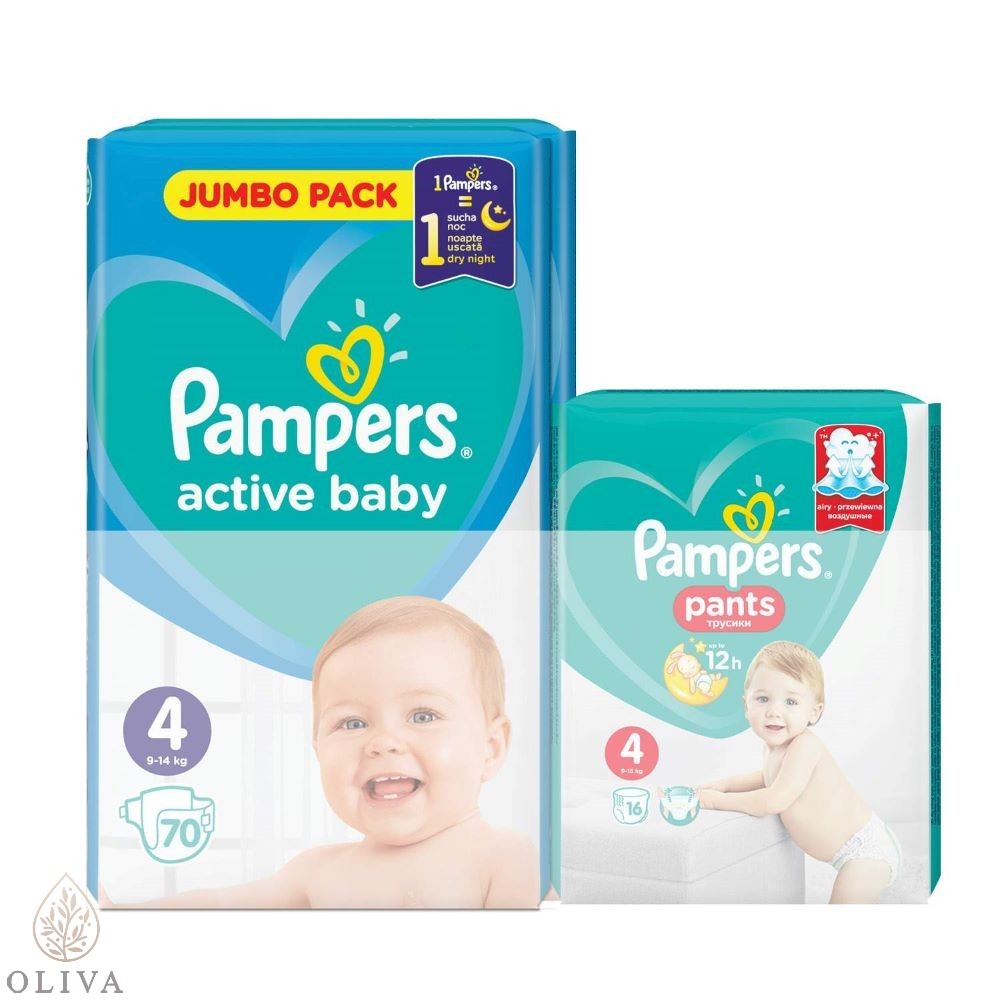 Pampers Active Baby Jp 4 Maxi 2X70 + Pants Smp 4 M