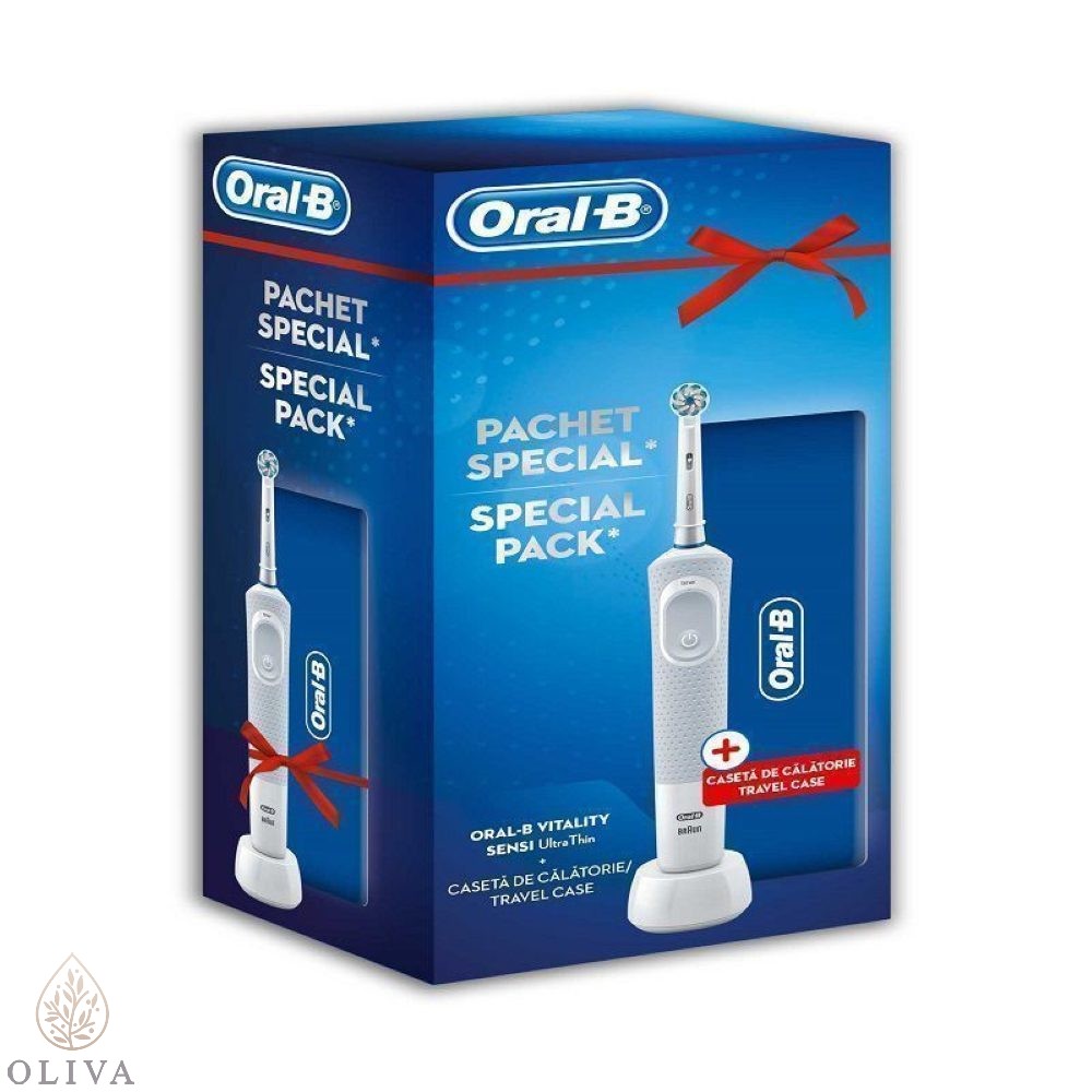 Oral B Set-Četkica Za Zube Power D100 Vitality Sensi Ultrathin + Putna Torba