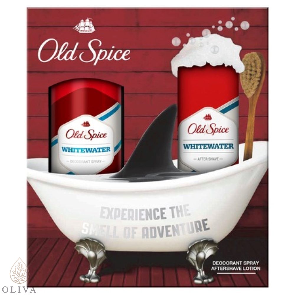 Old Spice Whitewater Deodorant Spray 125Ml+Aftershave Lotion 100Ml