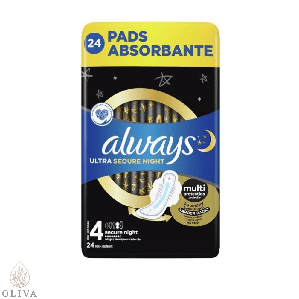 Always Ultra Secure Night Higijenski Ulošci 24 Kom.