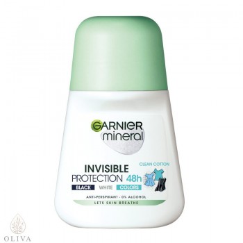 GARNIER Deo Mineral Invisible Black White & Colors roll-on 50ml GARNIER Deo Mineral Invisible Black White & Colors roll-on 50ml