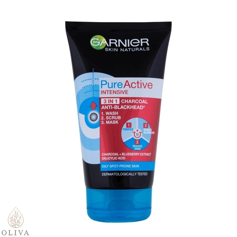 Garnier Skin Naturals Pure Active 3U1 Maska Za Čišćenje Lica 150 Ml