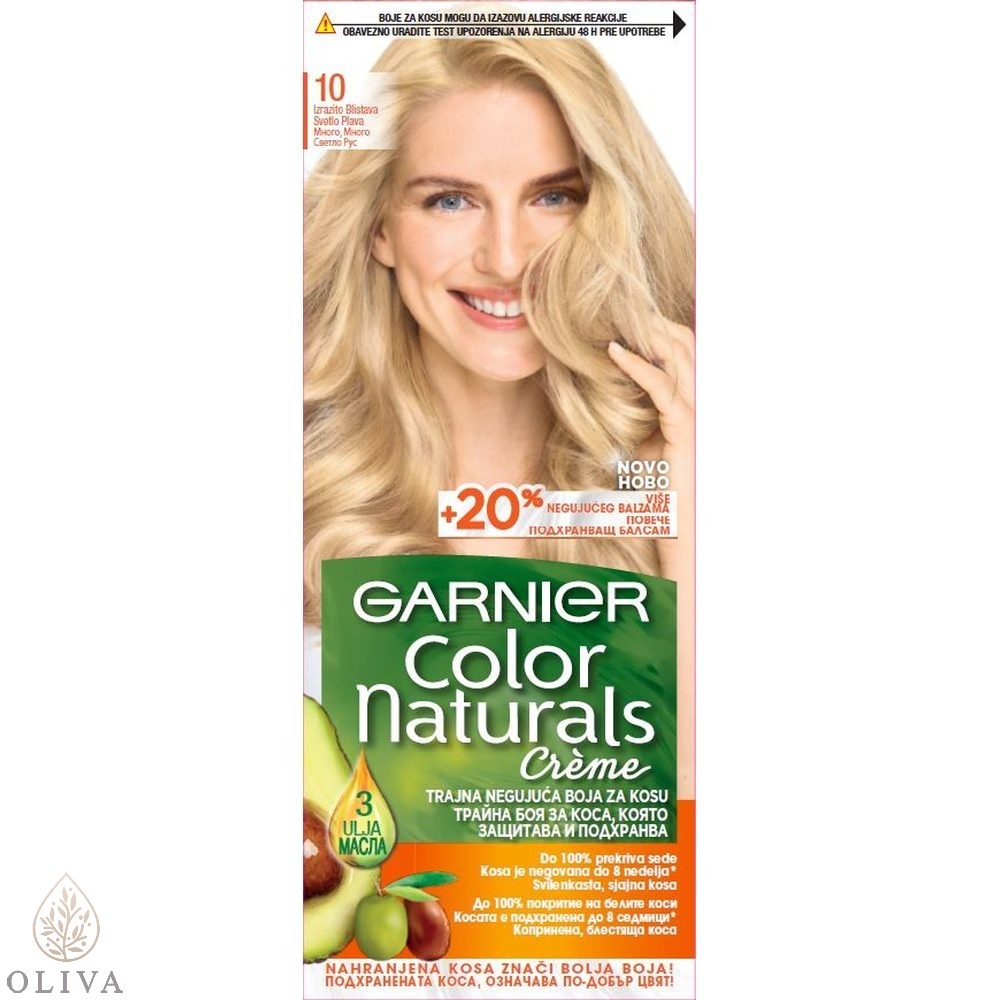 Garnier Color Naturals Creme Boja Za Kosu 10 Izrazito Blistava Svetlo Plava