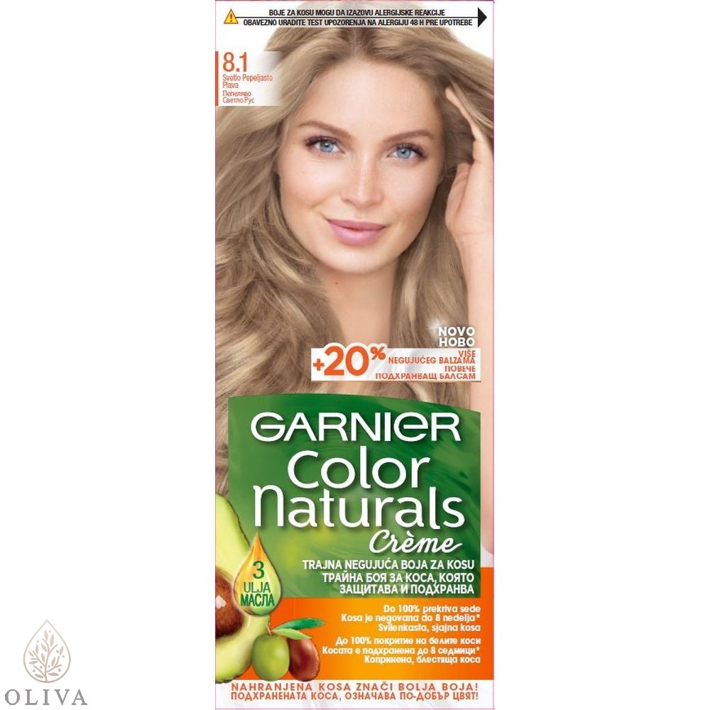Garnier Color Naturals Creme Boja Za Kosu 8.1 Svetlo Pepeljasto Plava