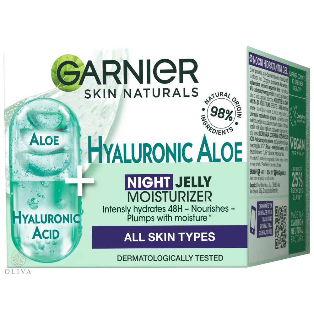 Garnier Skin Naturals Hyaluronic Aloe Jelly Noćni Hidrantni Gel 50 Ml