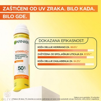 Garnier UV sprej sa Vitaminom C* za blistavu kožu SPF50+​