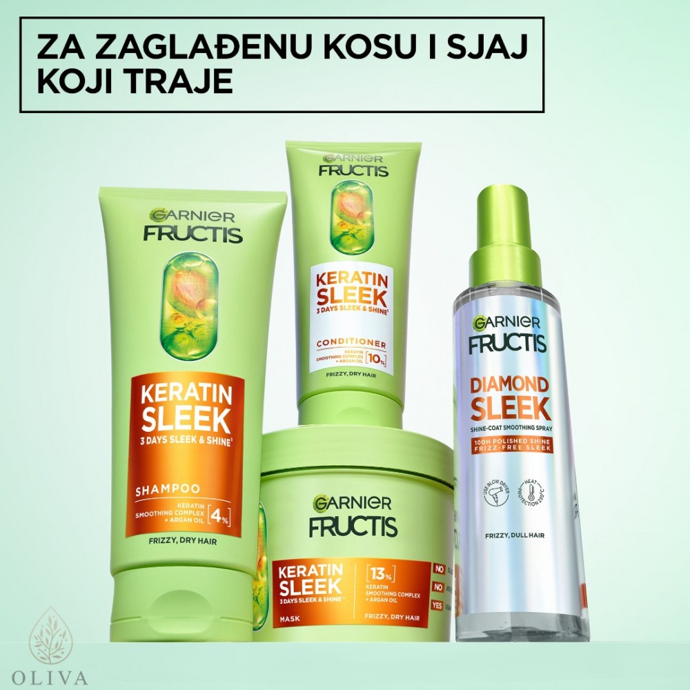 Garnier Fructis Keratin Sleek Šampon 200 Ml