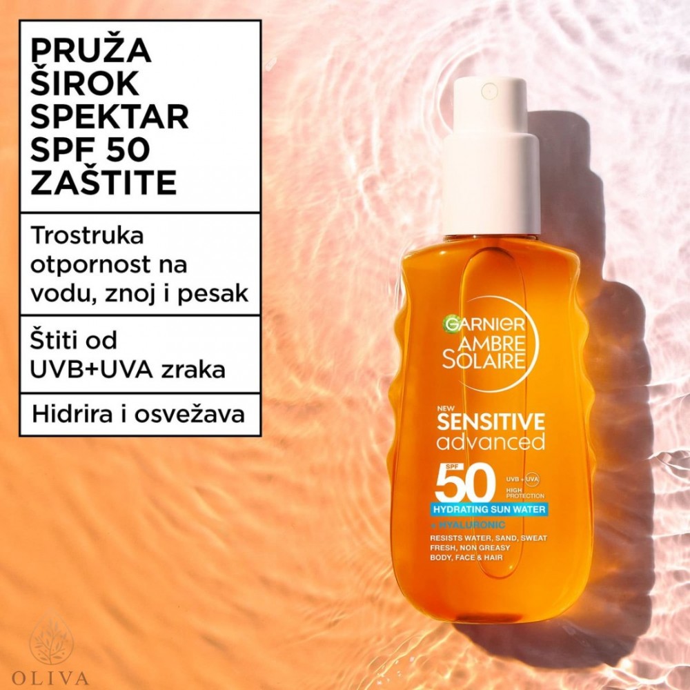 Garnier Ambre Solaire Dvofazna Vodica Za Zaštitu Od Sunca Spf 50 150 Ml