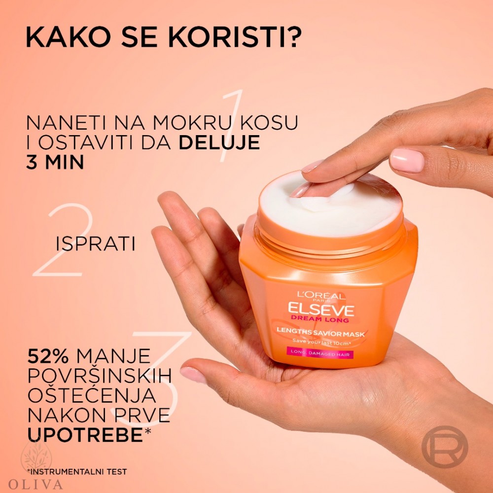 Loreal Paris Elseve Dream Long Maska Za Dugu, Oštećenu Kosu 300 Ml