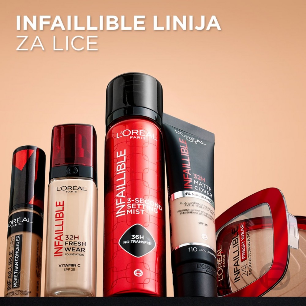 L’oreal Paris Infaillible 24H Fresh Wear Tecni Puder 300 Amber