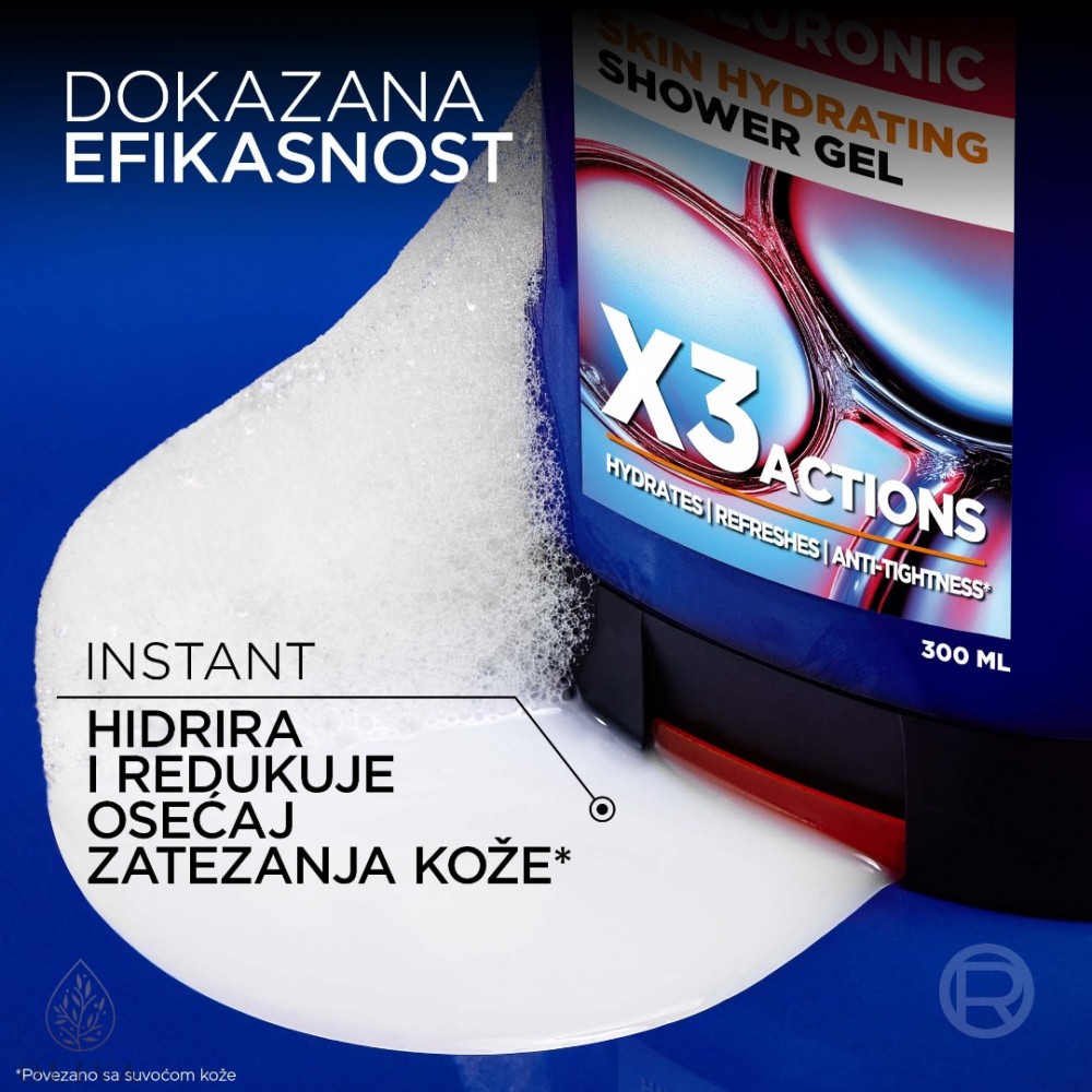 L'oréal Paris Men Expert Hydra Hyaluronic Gel Za Tuširanje 300 Ml