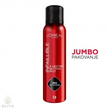 L'Oreal Paris Infaillible 3 Second JUMBO sprej za setovanje šminke 150 ml