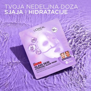 L'Oreal Paris Revitalift Filler Glass Skin Hidrogel maska za blistavu kožu