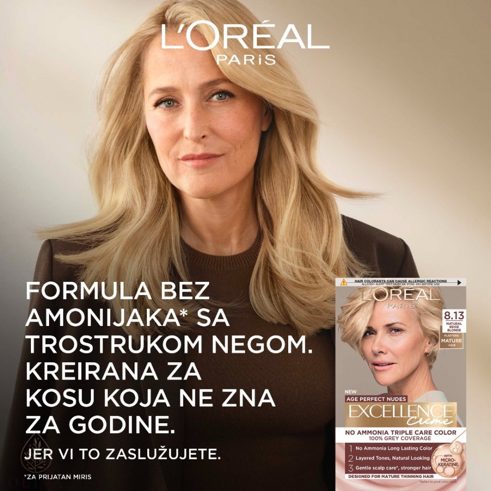 L'oreal Excellence Age Perfect Nudes 7.31 Linen Blonde Boja Za Kosu