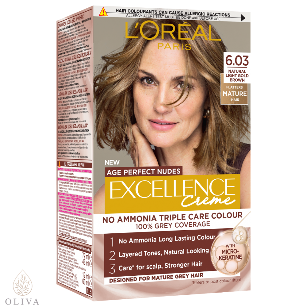 L'oreal Excellence Age Perfect Nudes 6.03 Natural Light Gold Brown Boja Za Kosu