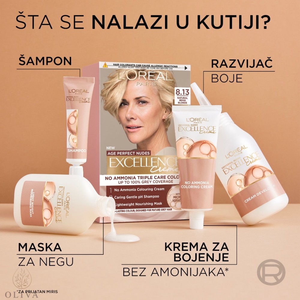 L'oreal Excellence Age Perfect Nudes 6.03 Natural Light Gold Brown Boja Za Kosu