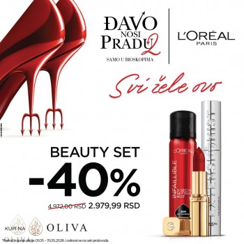 L'Oreal Paris The Devil Wears Prada set