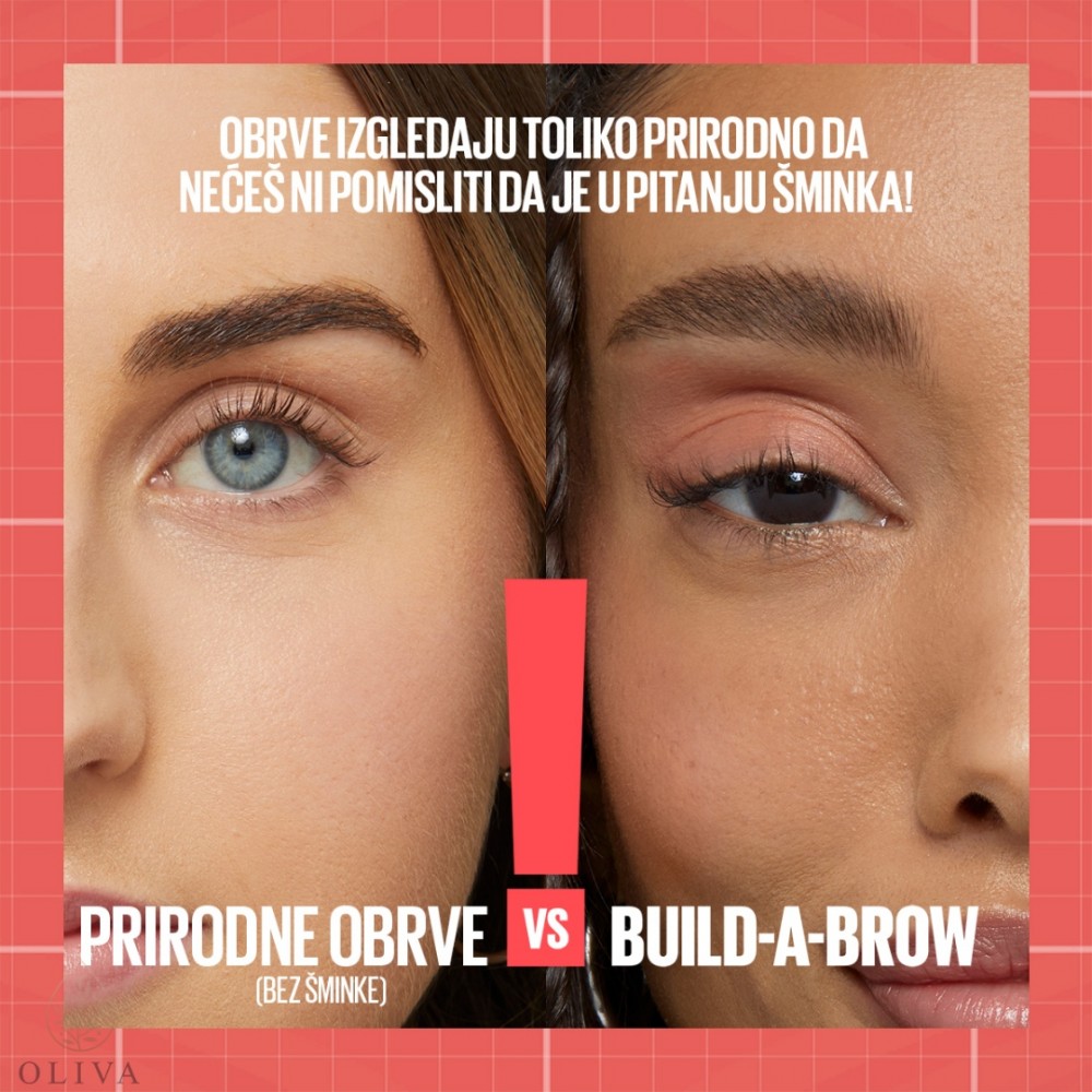 Maybelline New York Build-A-Brow 2 U 1 Olovka Za Obrve I Gel Za Fiksiranje 255 Soft Brown​