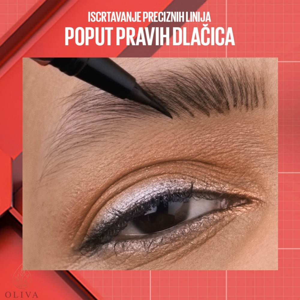 Maybelline New York Build-A-Brow 2 U 1 Olovka Za Obrve I Gel Za Fiksiranje 260 Deep Brown