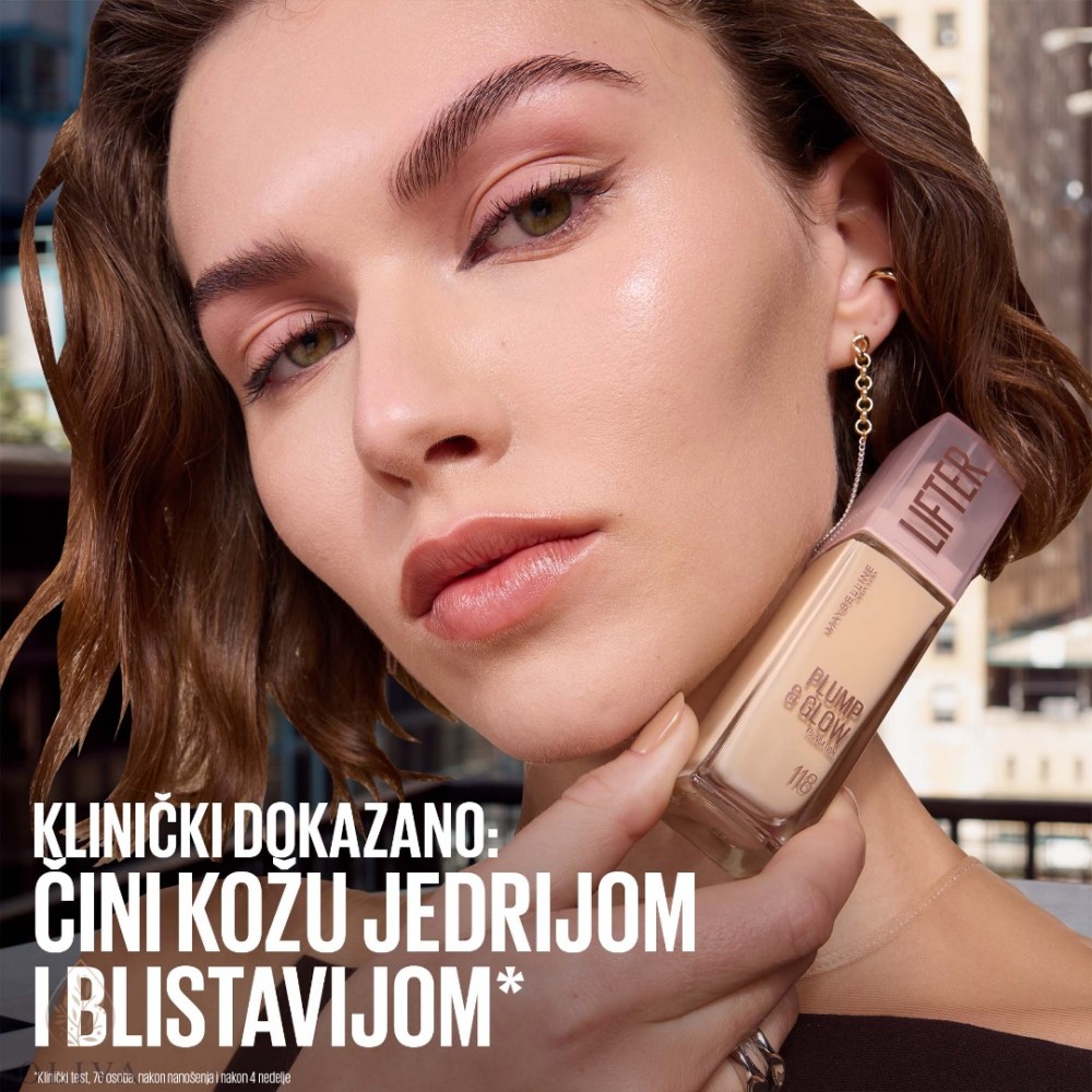 Maybelline New York Lifter Plump & Glow Tečni Puder 220