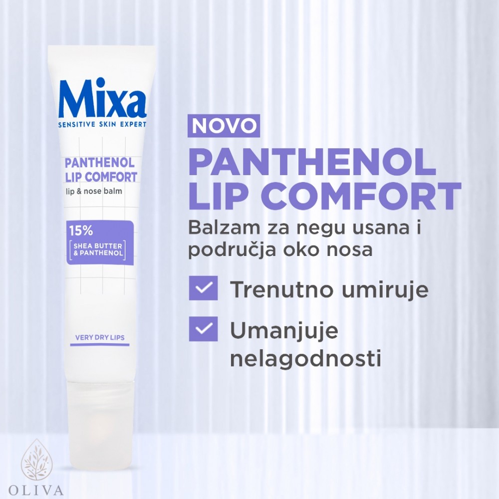 Mixa Panthenol Lip Comfort Balzam Za Negu Usana I Područja Oko Nosa 10 Ml