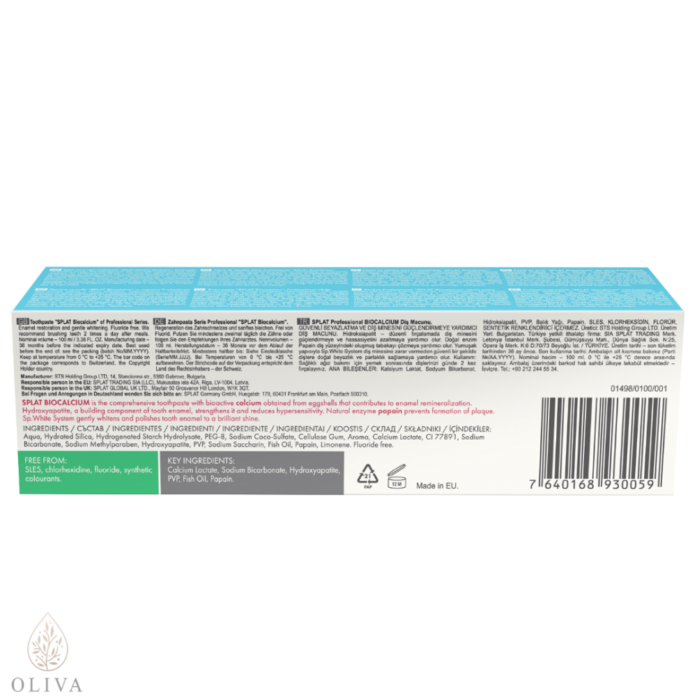 Splat Biocalcium Pasta Za Zube 100 Ml