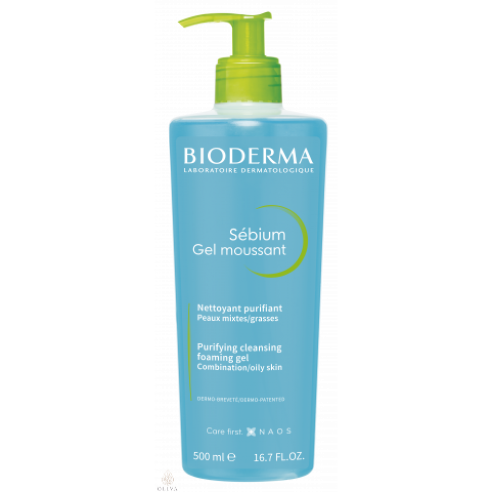 Bioderma Sebium Gel Moussant / Penasti Gel Za Pranje I Pročišćavanje Mešovite I Masne Kože 500 Ml Pumpica