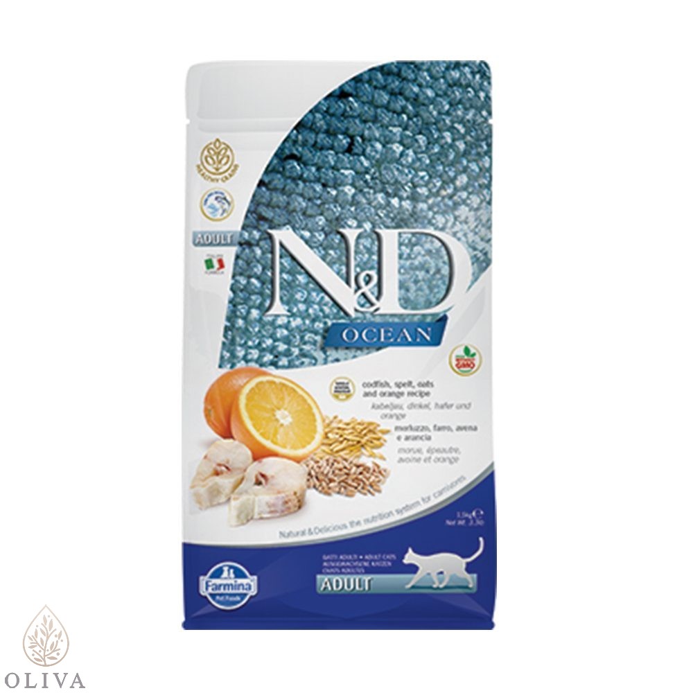 N&D Ocean Codfish,Spelt,Oats&Orange Medium&Maxi 12Kg
