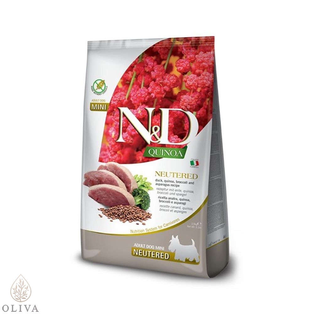 N&D Quinoa Neutered Duck,Broccoli&Asparagus Medium&Maxi 2,5Kg