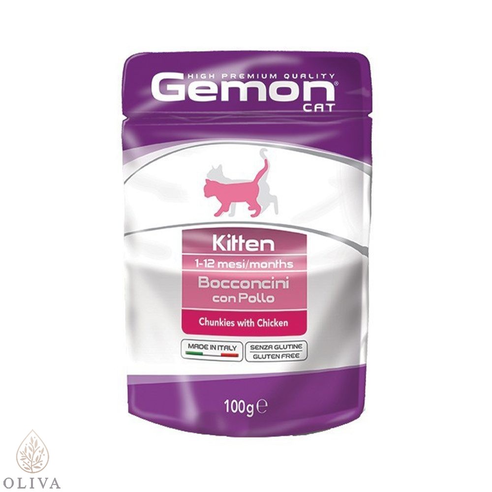 Gemon Cat Kitten Sosić Sa Komadićima Piletine 100G Gemon Cat Kitten Sosić Sa Komadićima Piletine 100G