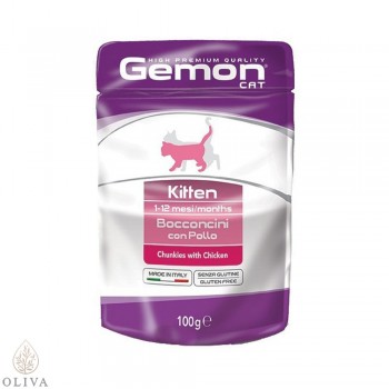 GEMON Cat Kitten Sosić sa komadićima piletine 100g