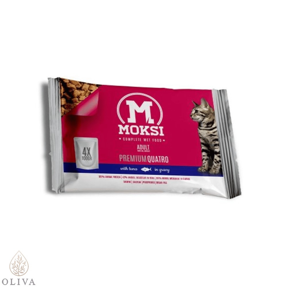 Moksi 4X100Gr Preliv Za Mačke Tuna U Sosu