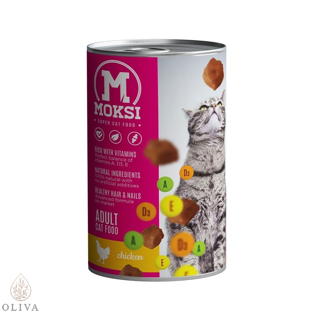 Moksi Konzerva Za Mačke Sa Piletinom 415G Moksi Konzerva Za Mačke Sa Piletinom 415G