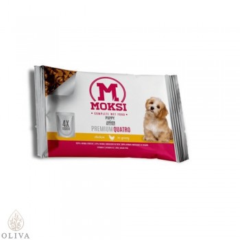 MOKSI puppy & junior 4x100gr preliv za pse piletina u sosu