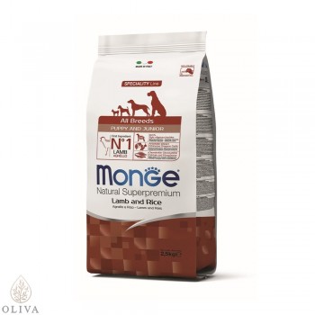MONGE Monoprotein Jagnjetina i pirinač za sve rase puppy 2.5kg