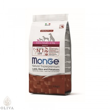 MONGE Monoprotein Jagnjetina, pirinač i krompir za ekstra male rase adult 2.5kg