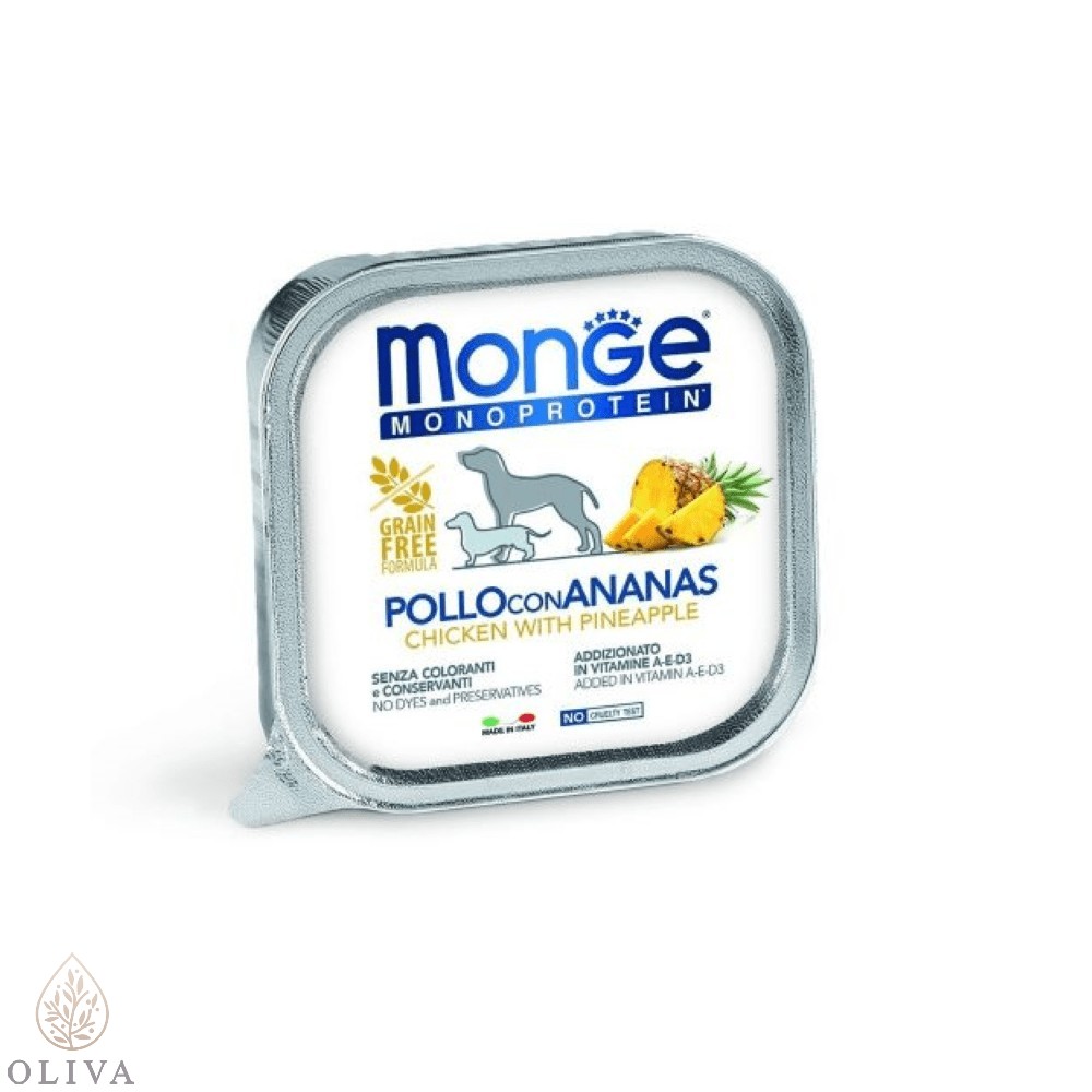 Monge Monoprotein Sa Voćem U Pašteti Piletina I Ananas 150G