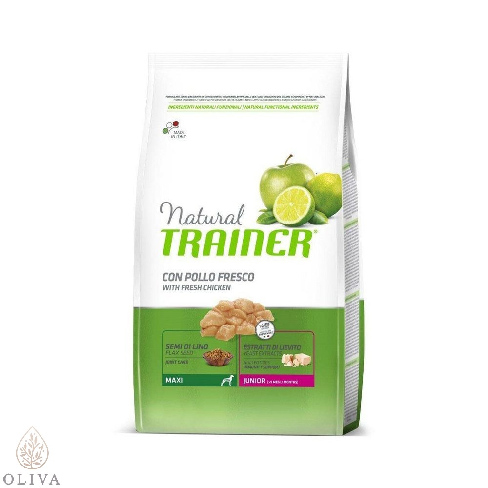 Natural Trainer  Dog Sa Svežom Piletinom Za Mlade Pse Velikih Rasa 3Kg