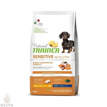 NATURAL TRAINER  Sensitive no gluten sa lososom za odrasle pse malih rasa 7kg