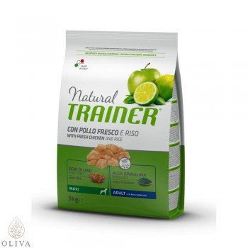 NATURAL TRAINER Dog sa svežom piletinom za odrasle pse velikih rasa 3kg