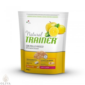 NATURAL TRAINER Dog sa svežom piletinom za &scaron;tence i mlade pse malih rasa 800g