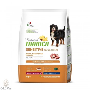 NATURAL TRAINER Sensitive no gluten sa pačetinom za &scaron;tence i mlade pse srednjih i velikih rasa 3kg