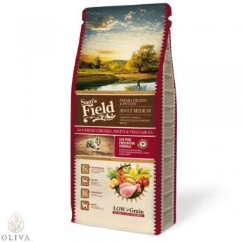 SAM’S FIELD Dog medium adult piletina i krompir 13kg 